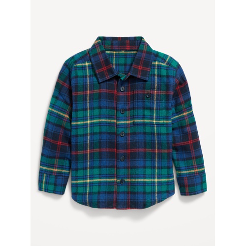 올드네이비 Cozy Long-Sleeve Plaid Pocket Shirt for Toddler Boys Hot Deal