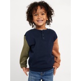 Oversized Crew-Neck Henley Sweater for Toddler Boys Hot Deal