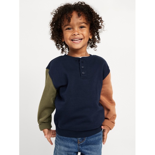 올드네이비 Oversized Crew-Neck Henley Sweater for Toddler Boys Hot Deal