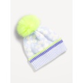 Printed Pom-Pom Beanie for Girls