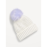 Shiny Pom-Pom Beanie for Girls Hot Deal