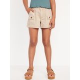 Cargo-Pocket Twill Shorts for Girls