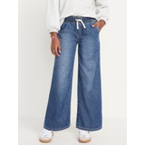 High-Waisted Baggy Wide-Leg Pull-On Jeans for Girls