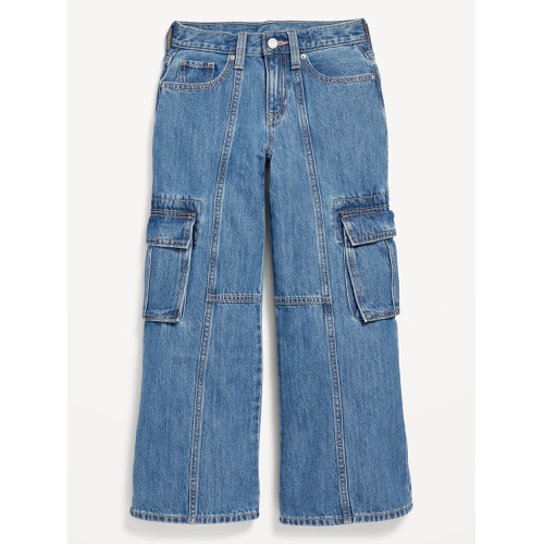 올드네이비 High-Waisted Super Baggy Wide-Leg Cargo Jeans for Girls