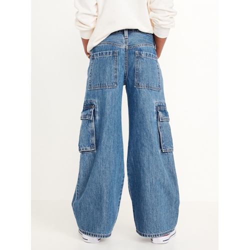 올드네이비 High-Waisted Super Baggy Wide-Leg Cargo Jeans for Girls