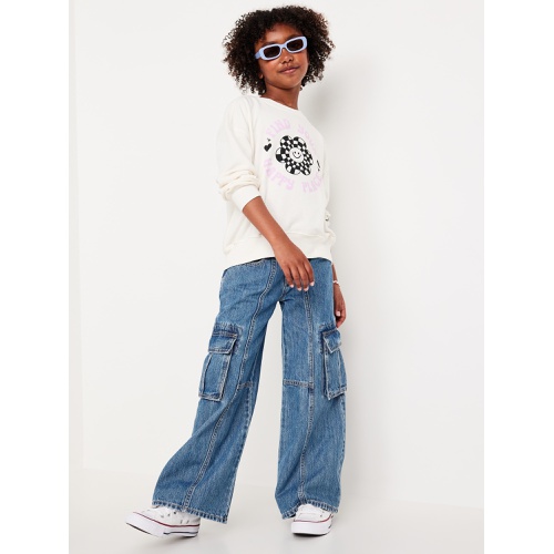 올드네이비 High-Waisted Super Baggy Wide-Leg Cargo Jeans for Girls