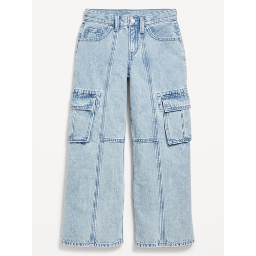 올드네이비 High-Waisted Super Baggy Wide-Leg Cargo Jeans for Girls