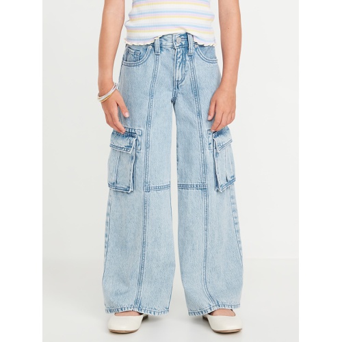 올드네이비 High-Waisted Super Baggy Wide-Leg Cargo Jeans for Girls