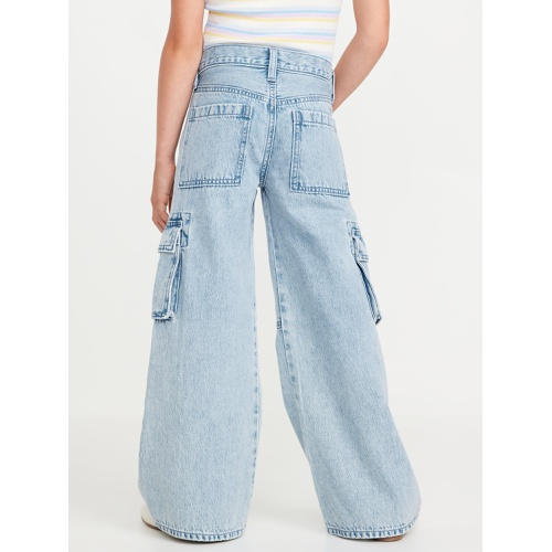 올드네이비 High-Waisted Super Baggy Wide-Leg Cargo Jeans for Girls