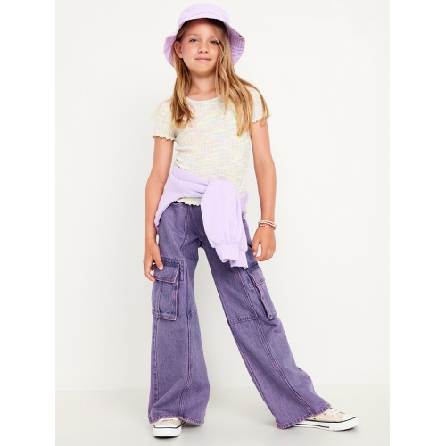 올드네이비 High-Waisted Super Baggy Wide-Leg Cargo Jeans for Girls