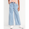 High-Waisted Baggy Wide-Leg Pull-On Jeans for Girls