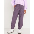 High-Waisted Loose Cargo Performance Pants for Girls