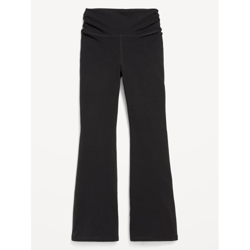 올드네이비 High-Waisted PowerChill Side-Ruched Flared Leggings for Girls