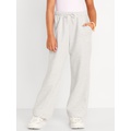 High-Waisted Straight-Leg Fleece Pants for Girls