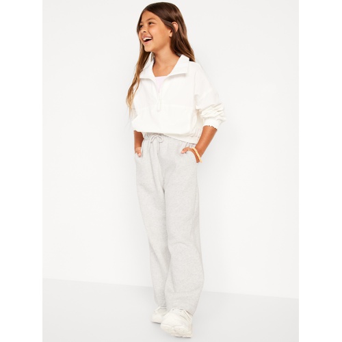 올드네이비 High-Waisted Straight-Leg Fleece Pants for Girls