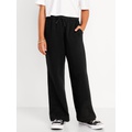 High-Waisted Straight-Leg Fleece Pants for Girls