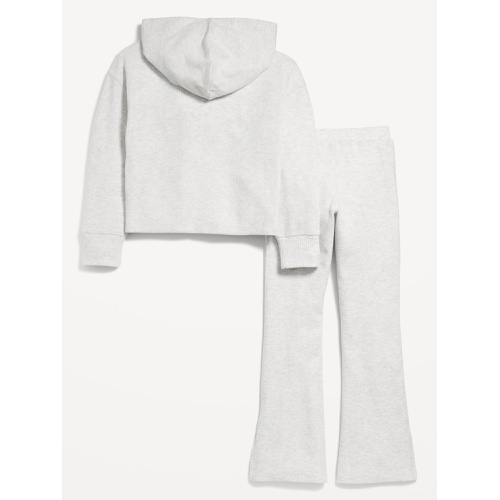 올드네이비 Plush Ribbed Hoodie and Flare Pants Set for Girls Hot Deal