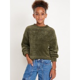 Cozy Mock-Neck Chenille Sweater for Girls