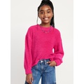 Cozy Mock-Neck Chenille Sweater for Girls