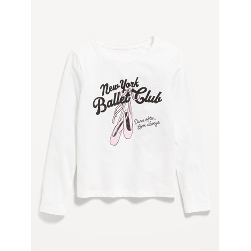 올드네이비 Long-Sleeve Graphic T-Shirt for Girls Hot Deal