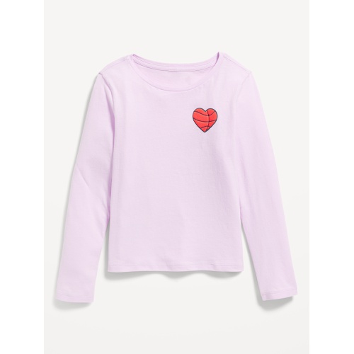 올드네이비 Long-Sleeve Graphic T-Shirt for Girls Hot Deal