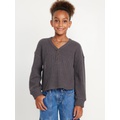 Long-Sleeve Thermal-Knit Henley Top for Girls Hot Deal