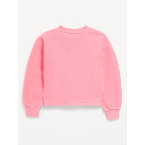 올드네이비 Long-Sleeve Microfleece Crew-Neck Sweatshirt for Girls Hot Deal