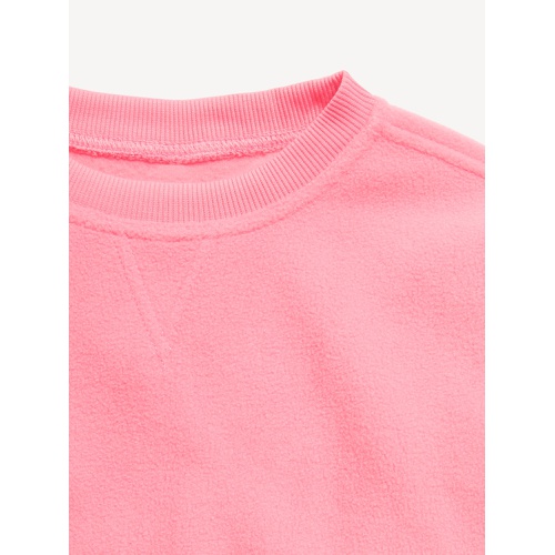 올드네이비 Long-Sleeve Microfleece Crew-Neck Sweatshirt for Girls Hot Deal