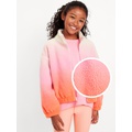 Printed Mock-Neck Sherpa Full-Zip Jacket for Girls