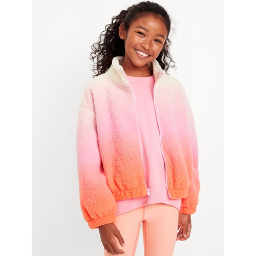 올드네이비 Printed Mock-Neck Sherpa Full-Zip Jacket for Girls Hot Deal