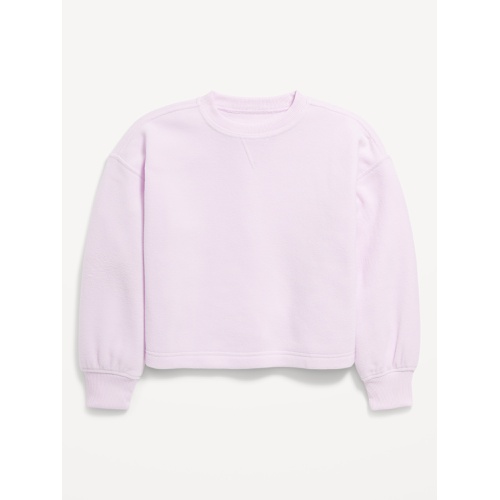 올드네이비 Long-Sleeve Microfleece Crew-Neck Sweatshirt for Girls Hot Deal