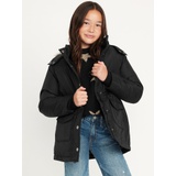 Water-Resistant Sherpa-Lined Hooded Parka Coat for Girls Hot Deal