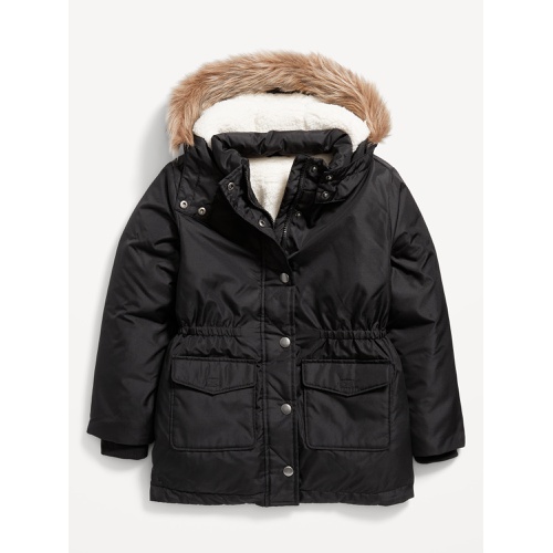 올드네이비 Water-Resistant Sherpa-Lined Hooded Parka Coat for Girls Hot Deal