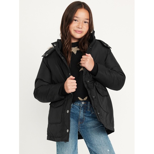 올드네이비 Water-Resistant Sherpa-Lined Hooded Parka Coat for Girls Hot Deal