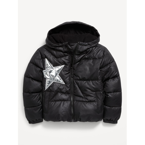 올드네이비 Water-Resistant Quilted Graphic Puffer Jacket for Girls Hot Deal