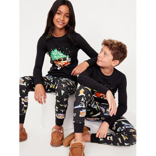 올드네이비 Gender-Neutral Graphic Snug-Fit Pajama Set for Kids