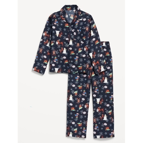 올드네이비 Gender-Neutral Printed Button-Front Pajama Set for Kids