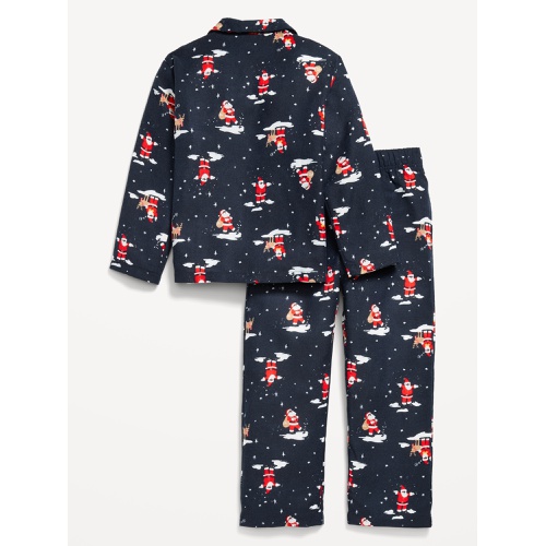 올드네이비 Gender-Neutral Printed Button-Front Pajama Set for Kids