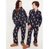 Gender-Neutral Printed Button-Front Pajama Set for Kids