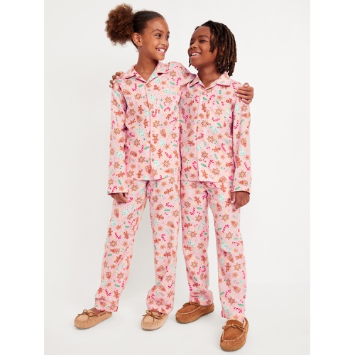 올드네이비 Gender-Neutral Printed Button-Front Pajama Set for Kids