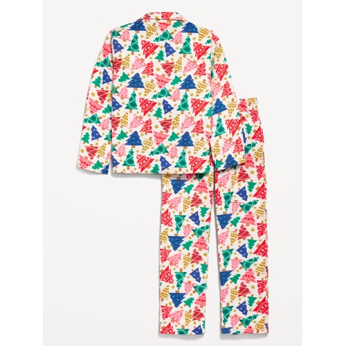 올드네이비 Gender-Neutral Printed Button-Front Pajama Set for Kids