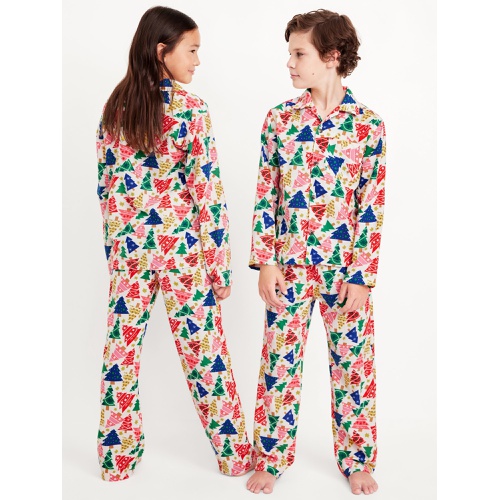 올드네이비 Gender-Neutral Printed Button-Front Pajama Set for Kids