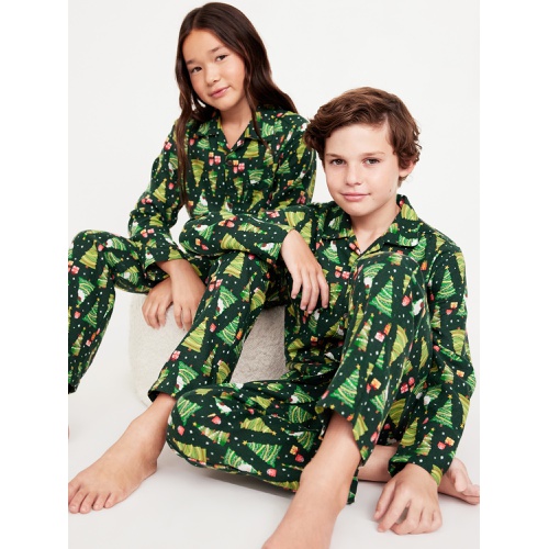 올드네이비 Gender-Neutral Printed Button-Front Pajama Set for Kids