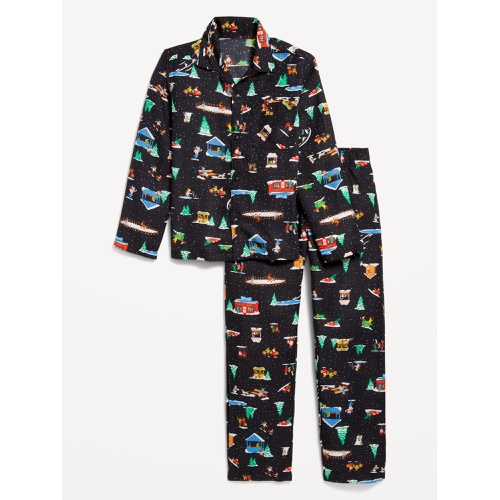 올드네이비 Gender-Neutral Printed Button-Front Pajama Set for Kids