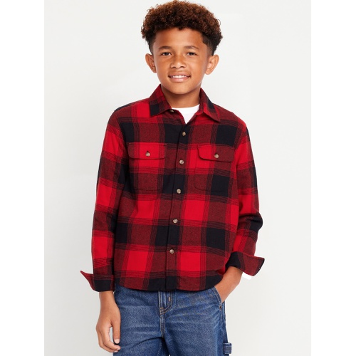 올드네이비 Soft-Brushed Flannel Pocket Shirt for Boys