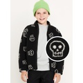 Printed Full-Zip Sherpa Jacket for Boys Hot Deal