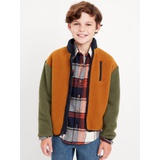 Full-Zip Sherpa Jacket for Boys