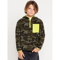 Hooded Quarter-Zip Microfleece Jacket for Boys