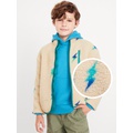 Printed Full-Zip Sherpa Jacket for Boys Hot Deal