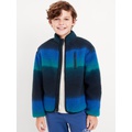 Printed Full-Zip Sherpa Jacket for Boys